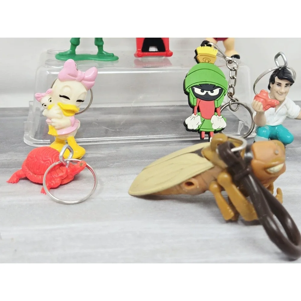 Vintage Nostalgia Toys KEYCHAINS Unique PVC Marvin Bugs Daisy Ariel Turtle